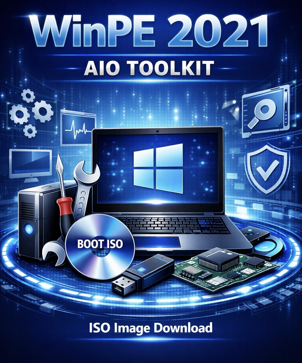 WinPE 2021 AIO System Toolkit Boot ISO Image Download