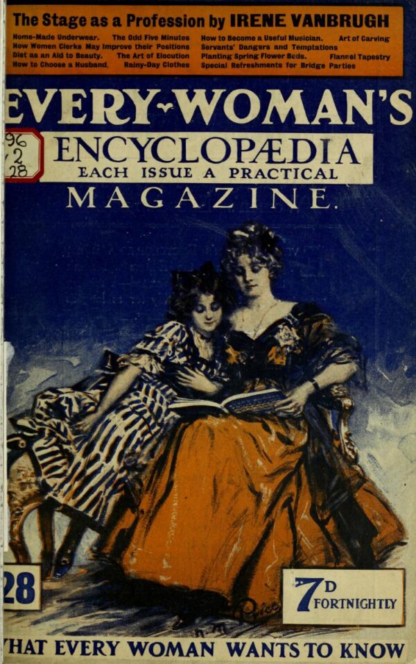 Every Woman’s Encyclopaedia 1912 PDF 7 E-Books on USB Drive Dressmaking Cookery