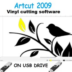 Artcut 2009 Vinyl Cutter Plotter Windows Software on USB drive